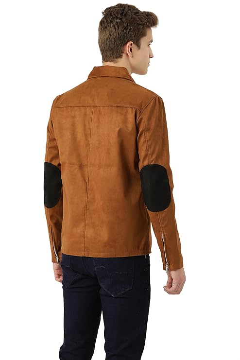 Leather Retail Suede Faux Leather Jacket For Men's - Image 3