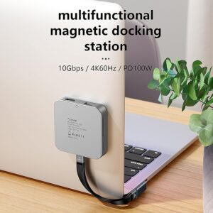 Magnetic USB C Hub 8 in 1